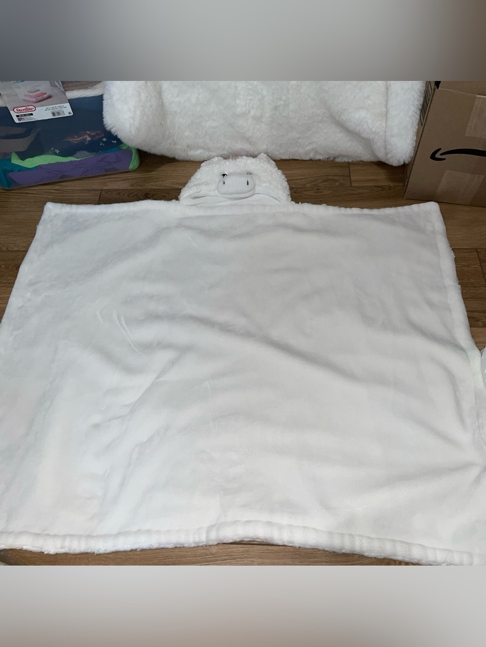 Little Miracles Unicorn Plush Hooded Baby Blanket